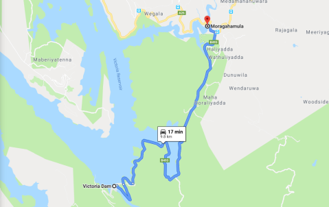 Moragahamula to Victoria Dam